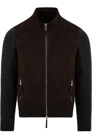 THE JACK LEATHERS Jakke, Herre, Brun, M, Læder, Francis Knit Læderfrakke Brun