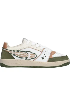 ENTERPRISE JAPAN Sko, Herre, , 45 EU, Læder, Hvide Urban Sneakers EJ EGG Rocket