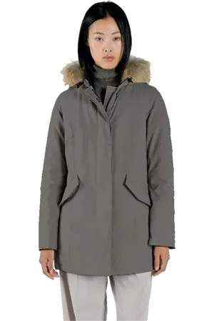 Canadian Classics Frakke, Dame, Brun, L, Uld, Brun Pelsfrakke Aftagelig For