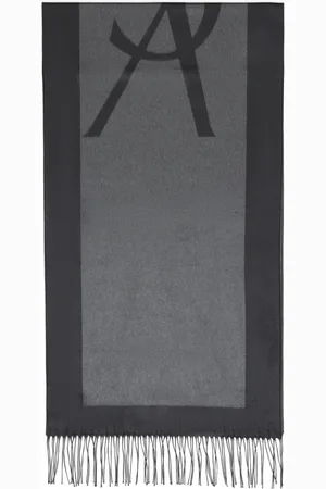 Saint Laurent Tilbehør, Herre, Grå, ONE SIZE, Grå Silketørklæde Elegant Stil