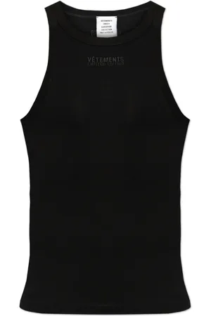 Vetements Top, Herre, Sort, XS, Bomuld, Logo top