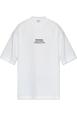 Vetements Top, Herre, Hvid, M, T-shirt med tryk