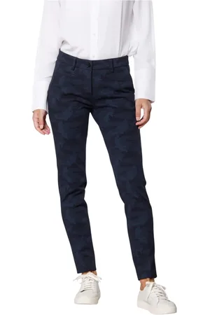 Masons Bukser, Dame, Blå, 3XS, Camouflage Slim Chino Bukser