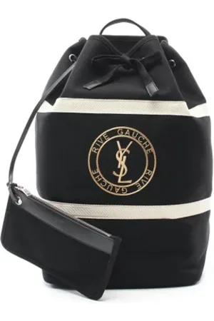 Saint Laurent Pre-owned, Herre, Sort, ONE SIZE, Pre-owned Canvas rygsaekke