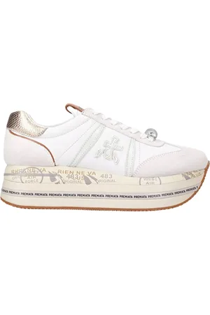 Premiata Sko, Dame, Hvid, 39 EU, Tyl, Casual Sneakers med Style VAR