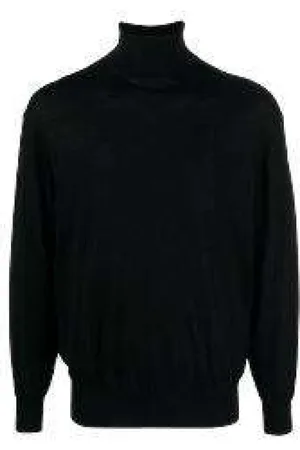 Neil Barrett Strik, Herre, Sort, 3XL, Uld, Lille Bolt Uld Dolcevita Sweater
