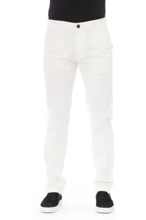 BALDININI Bukser, Herre, Hvid, W30, Chino Bukser - Ensfarvet - Trendy
