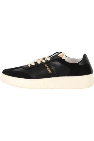 SAINT SNEAKERS Sko, Herre, Sort, 45 EU, Læder, Læder dandy sneakers med ruskind indsatser