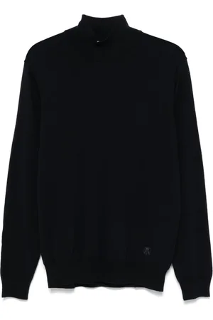 corneliani Strik, Herre, Blå, 3XL, Uld, Uld Rollneck Sweater