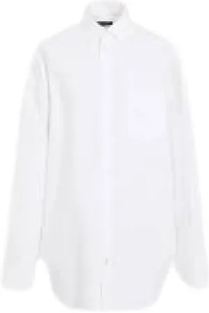 Balenciaga Bluser & Skjorter, Dame, Hvid, S, Bomuld, Afslappet Bomuld T-shirt