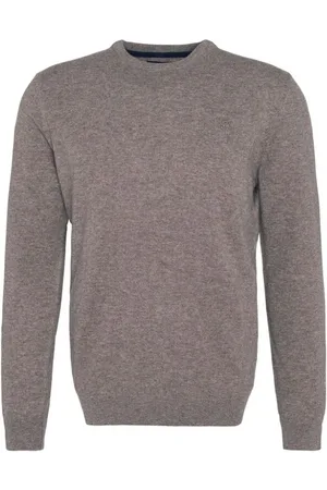Barbour Strik, Herre, Brun, XL, Uld, Blød Lambwool Crew Neck Sweater