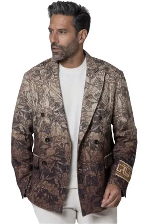 PIERRE-LOUIS MASCIA Jakke, Herre, Flerfarvet, XS, Blomstret Brun Blazer Jakke