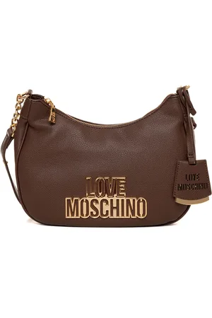 Moschino Taske, Dame, Brun, ONE SIZE, Halvmåneformet taske med lynlås