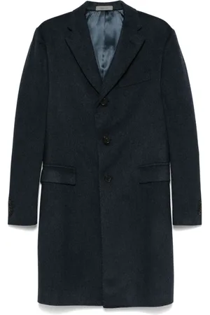 corneliani Frakke, Herre, Blå, L, Cashmere, Luksus Cashmere Frakke med Aftagelig Indre