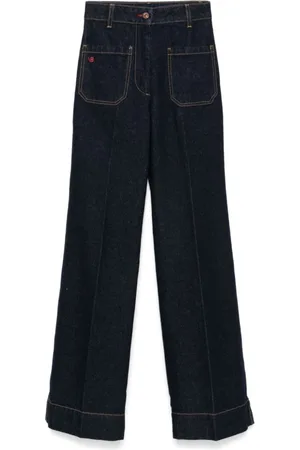 Victoria Beckham Jeans, Dame, Blå, W30, Denim, Indigo Denim Flared Jeans