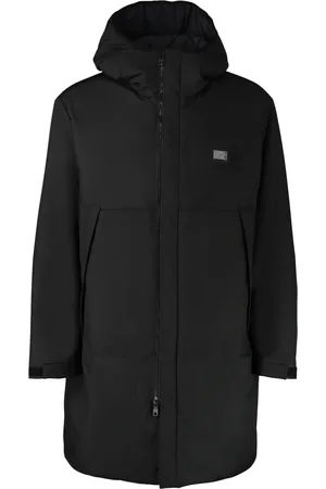 Dolce & Gabbana Frakke, Herre, Sort, XL, Uld, Stilfuld hættet parkafrakke