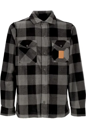 Etnies Skjorte, Herre, Sort, XL, Polyester, Langærmet Woodsman Fleece Skjorte