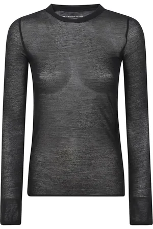 Majestic Top, Dame, Sort, L, Cashmere, Sort Micromodal Cashmere T-shirts Polos