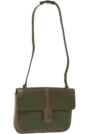 Givenchy Pre-owned, Dame, Grøn, ONE SIZE, Uld, Pre-owned Laeder skuldertasker