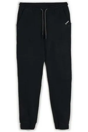 Munich Bukser, Herre, Sort, S, Bomuld, Slim Fit Bomuldssweatpants med Ribbede Manchetter