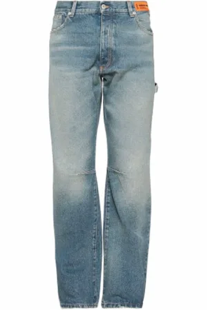 Heron Preston Jeans, Herre, Blå, W29, Denim, Slim Ghost Pocket Jeans