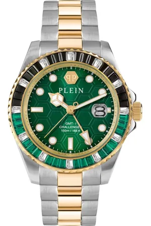Philipp Plein Tilbehør, Herre, Grøn, ONE SIZE, Unisex Ur Gmt-I Challenger Baguettes