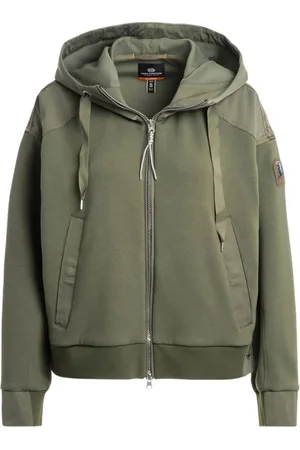 Parajumpers Sweathshirts & Hoodies, Dame, Grøn, S, Bomuld, Hybrid Hættetrøje Patchwork Fleece