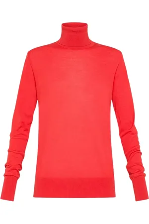 FORTE FORTE Strik, Dame, Rød, S, Uld, Rød Merinould Turtleneck Sweater
