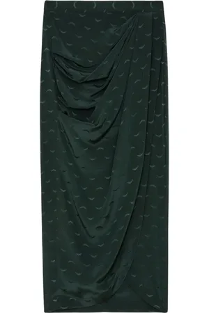 Zadig & Voltaire Nederdel, Dame, Grøn, M, Silke Jacquard Wings Lang Nederdel