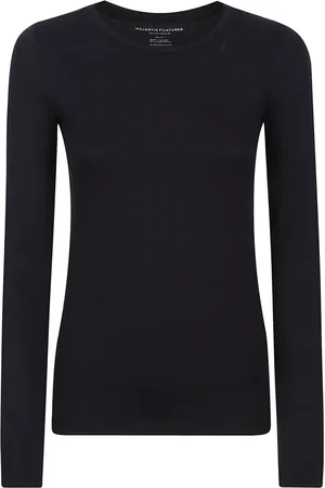 Majestic Top, Dame, Blå, M, Blå T-shirts og Polos, Viskose-Elastan Blanding