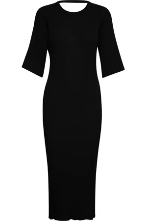 Saint Tropez Kjole, Dame, Sort, 2XL, Uld, Elegant Sort Hubertasz Kjole