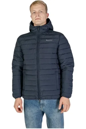 Aquascutum Jakke, Herre, Blå, 3XL, Uld, Stilfuld Bomberjakke med Hætte