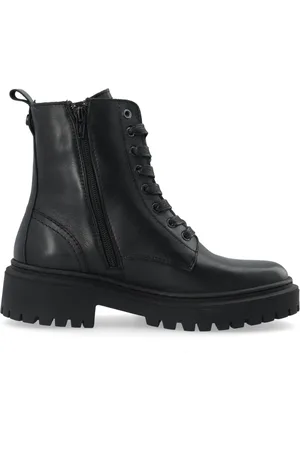 Cashott Sko, Dame, Sort, 41 EU, Læder, LEA Lace Boot Leather - Sort