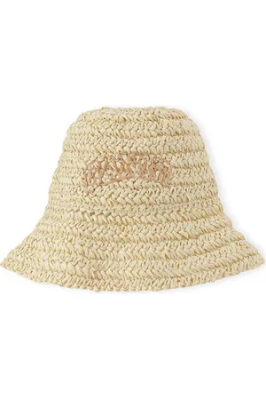 Ganni Tilbehør, unisex, , XS/S, Uld, Stilfuld sommerhat til solrige dage