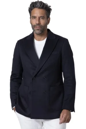 ALTEA Jakke, Herre, Blå, M, Cashmere, Marineblå Cashmere Dobbeltbrystet Blazer
