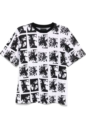Rassvet Top, Herre, Sort, L, Bomuld, Blomst Jacquard T-shirt