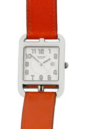 Hermès Pre-owned, Dame, Hvid, ONE SIZE, Tyl, Pre-owned Rustfrit stal watches
