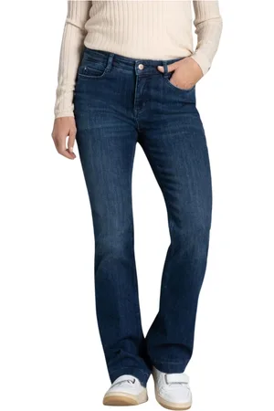 Mac Jeans, Dame, Blå, XS, Denim, Bootcut Jeans Authentic Mega Flex