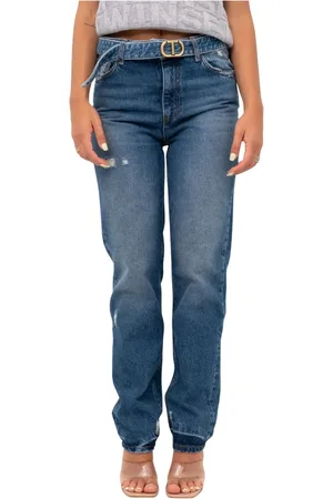 Twin-Set Jeans, Dame, Blå, W29, Uld, Jeans med bælte
