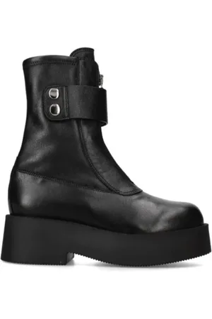Premiata Sko, Dame, Sort, 38 EU, Læder, Central Zip Boot Luna