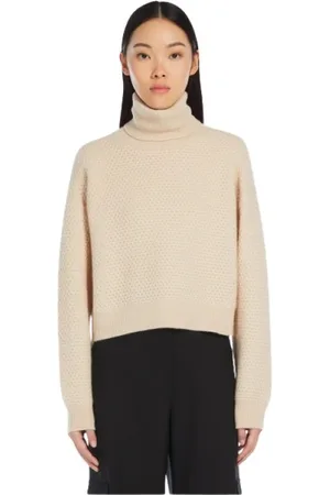 Max Mara Strik, Dame, Hvid, S, Kashmir Sweater - Large