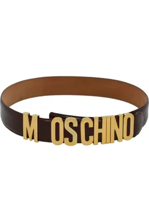 Moschino Pre-owned, Dame, Brun, ONE SIZE, Uld, Pre-owned Laeder baelter