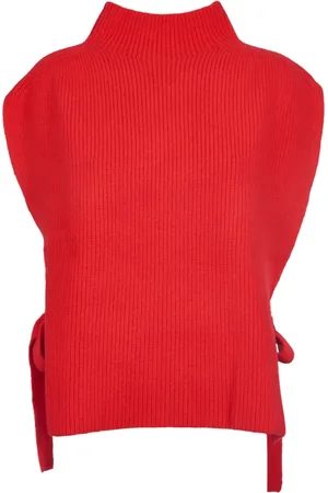 8PM Strik, Dame, Rød, S, Uld, Stilfuld Palmer Gilet Sweaters
