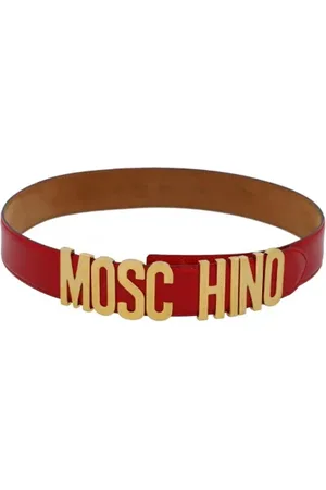 Moschino Pre-owned, Dame, Rød, ONE SIZE, Uld, Pre-owned Laeder baelter