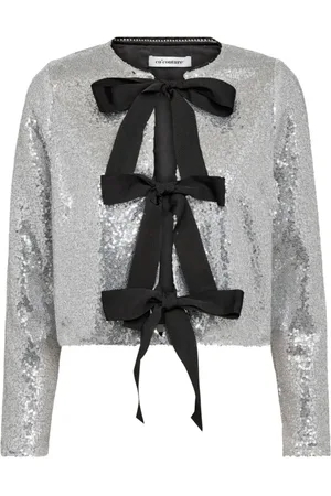 Co`Couture Bluser & Skjorter, Dame, Grå, M, Paillet Bue Bluse StevieCC Stil