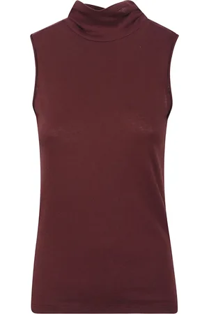 Majestic Top, Dame, Lilla, S, Bomuld, Kashmir Bomuld Top Prune Portugal