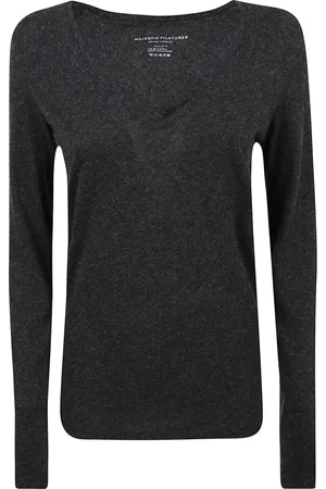 Majestic Top, Dame, Grå, M, Bomuld, Antracit Bomuld Cashmere T-shirts og Polos