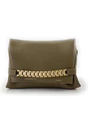 Victoria Beckham Taske, Dame, Grøn, ONE SIZE, Uld, Khaki Skuldertaske
