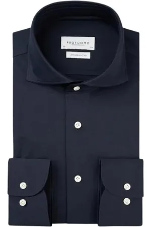 Profuomo Skjorte, Herre, Blå, XL, Bomuld, Elegant Formelle Skjorter