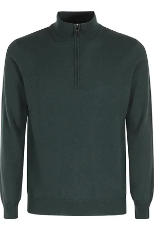 KANGRA CASHMERE Strik, Herre, Grøn, M, Uld, Stilfuld Strik Trøje til Mænd